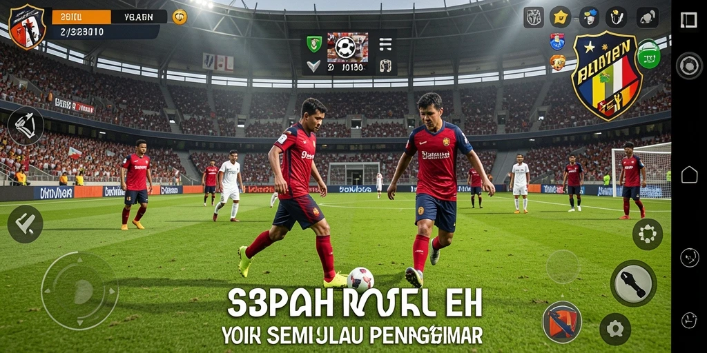Screenshot gameplay 33L menampilkan aksi seru dari permainan sepak bola.