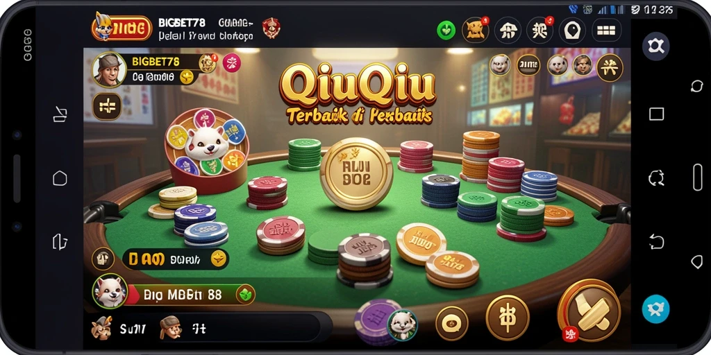 Screenshot utama menampilkan gameplay seru QiuQiu.
