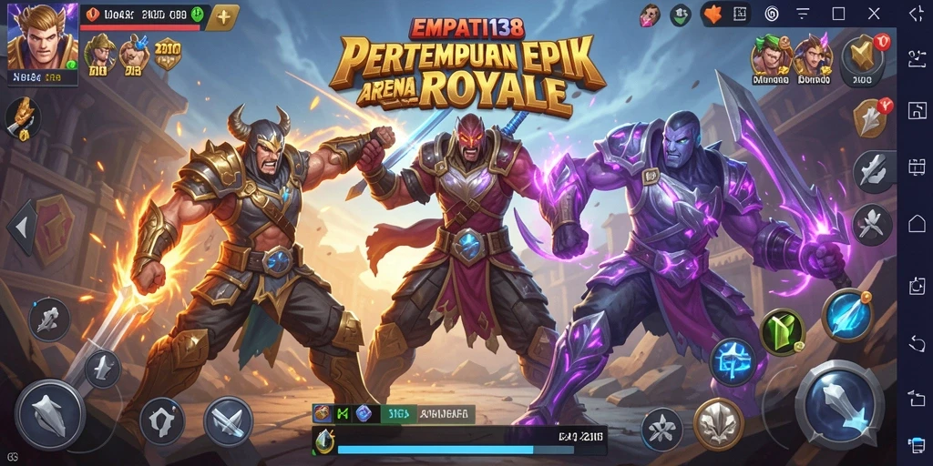 Screenshot menampilkan aksi seru dalam permainan Battle Royale EMPATI138.