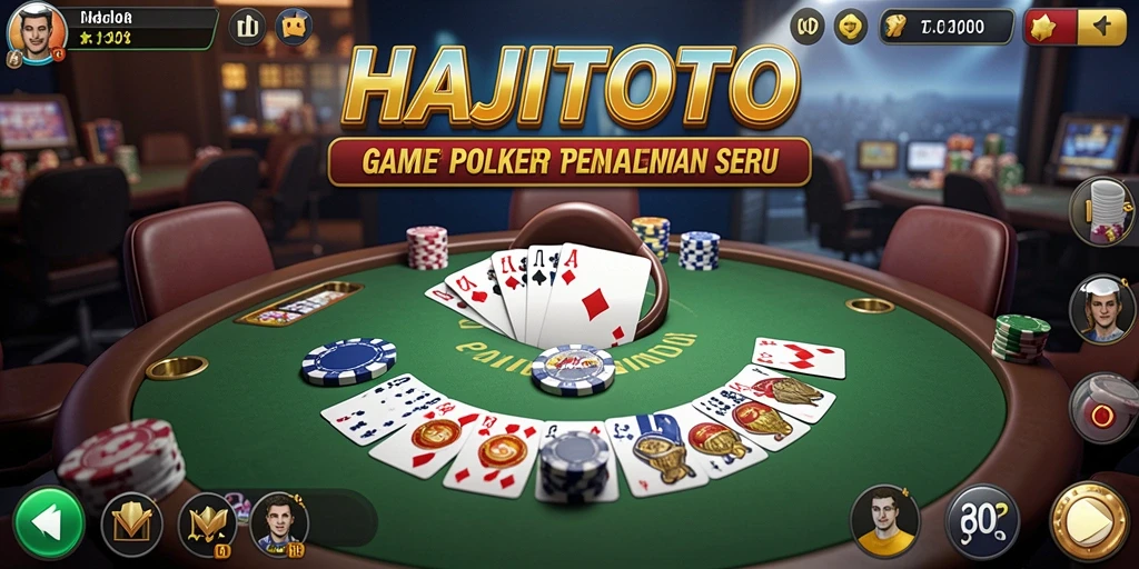 Screenshot gameplay HAJITOTO yang menampilkan aksi Poker seru.