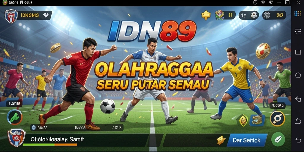 Tampilan screenshot utama IDN89 menampilkan gameplay olahraga yang seru.