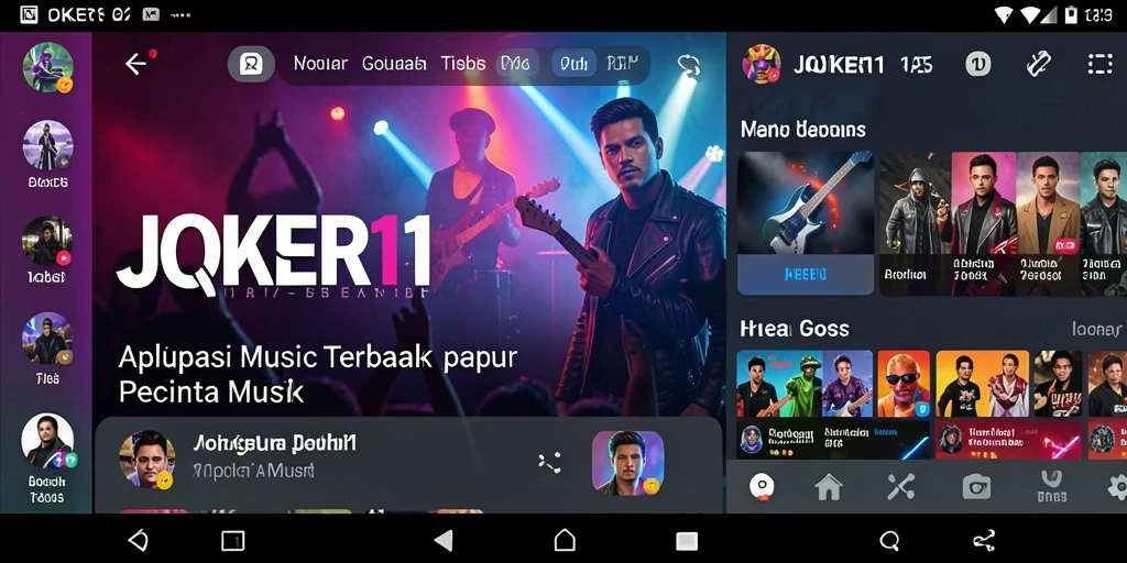 Tampilan permainan JOKER11 yang menarik dengan banyak pilihan lagu.