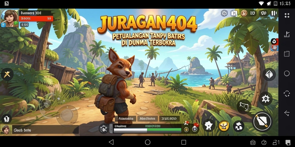 Tampilan gameplay seru dari <strong>JURAGAN404</strong> di dunia terbuka.