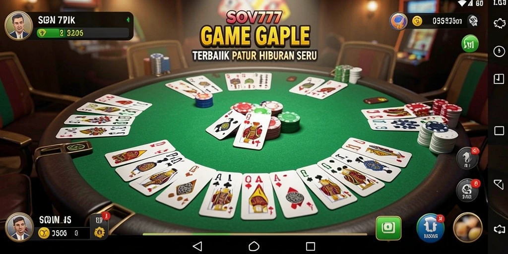 Tampilan gameplay SOV777 yang memikat dan penuh strategi Gaple.